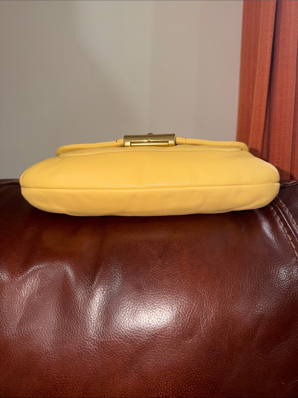 ‼️Coach Kristin Buttercup Yellow Leather Shoulder Bag Crossbody Bag - Picture 8 of 14
